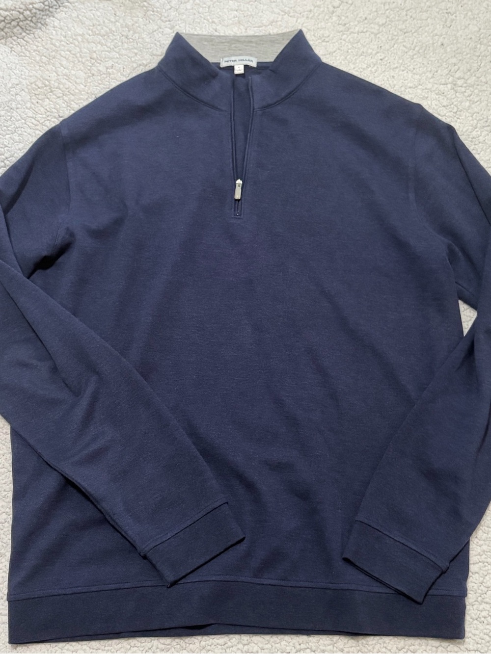 Peter Millar Navy Half-Zip Pullover Sweater size Large